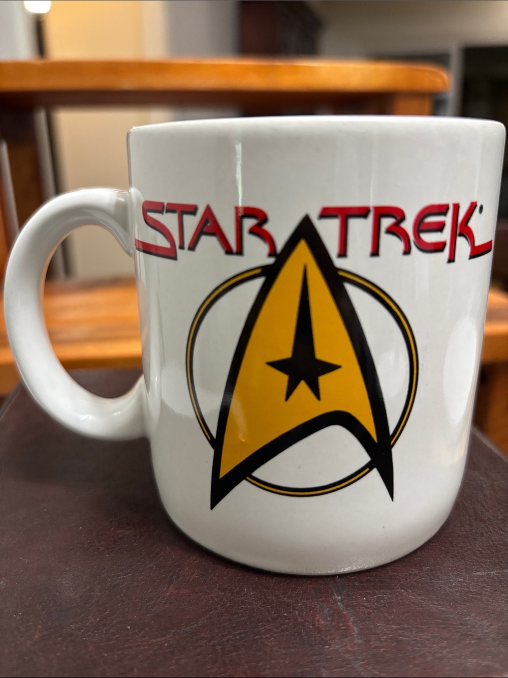 VTG 1994 Star Trek Starfleet Command coffee mug Pfaltzgraff double sided